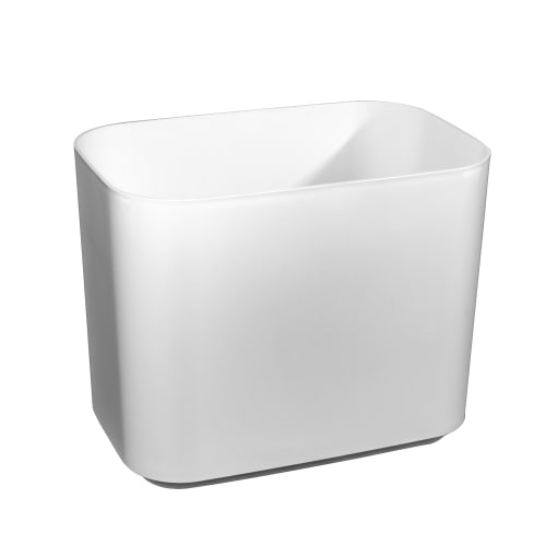 Contempo Collection Wastebasket 8 Quart Rectangular, Gloss White